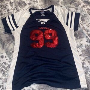 Houston Texans sparkly 99 jersey women’s size large
